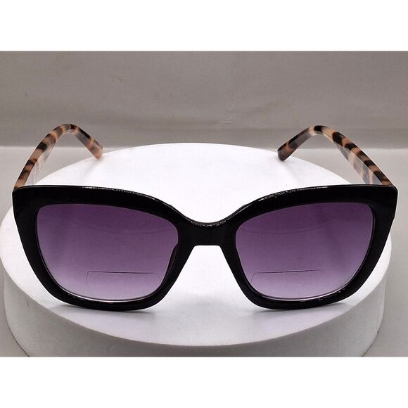 Black and Tortoise MSR215 OXOAT +2.0 Readers Sunglasses by Martha Stewart - Picture 3 of 16